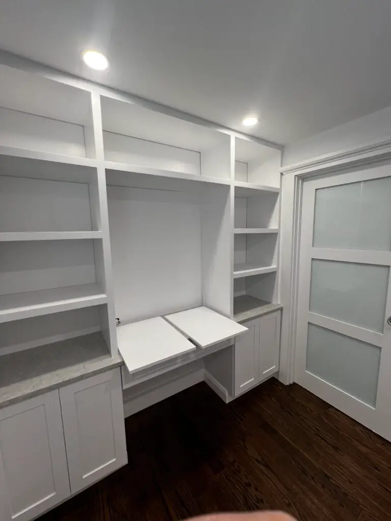 Cabinet painting service for residential kitchens and bathrooms, featuring professional painters delivering smooth, factory-like finishes with precision and attention to detail. The process includes deep cleaning, degreasing, sanding, surface preparation, priming, and high-quality paint application on cabinets, doors, and drawers. Durable, modern finish that transforms outdated cabinetry, enhances kitchen aesthetics, and increases home value. Professional cabinet painting, kitchen cabinet refinishing, cabinet resurfacing, residential painting services, home improvement, high-end finishes, smooth spray finish, premium coatings, scratch-resistant and long-lasting results, licensed painters, Massachusetts painting company, Cape Cod cabinet painting, flawless results.